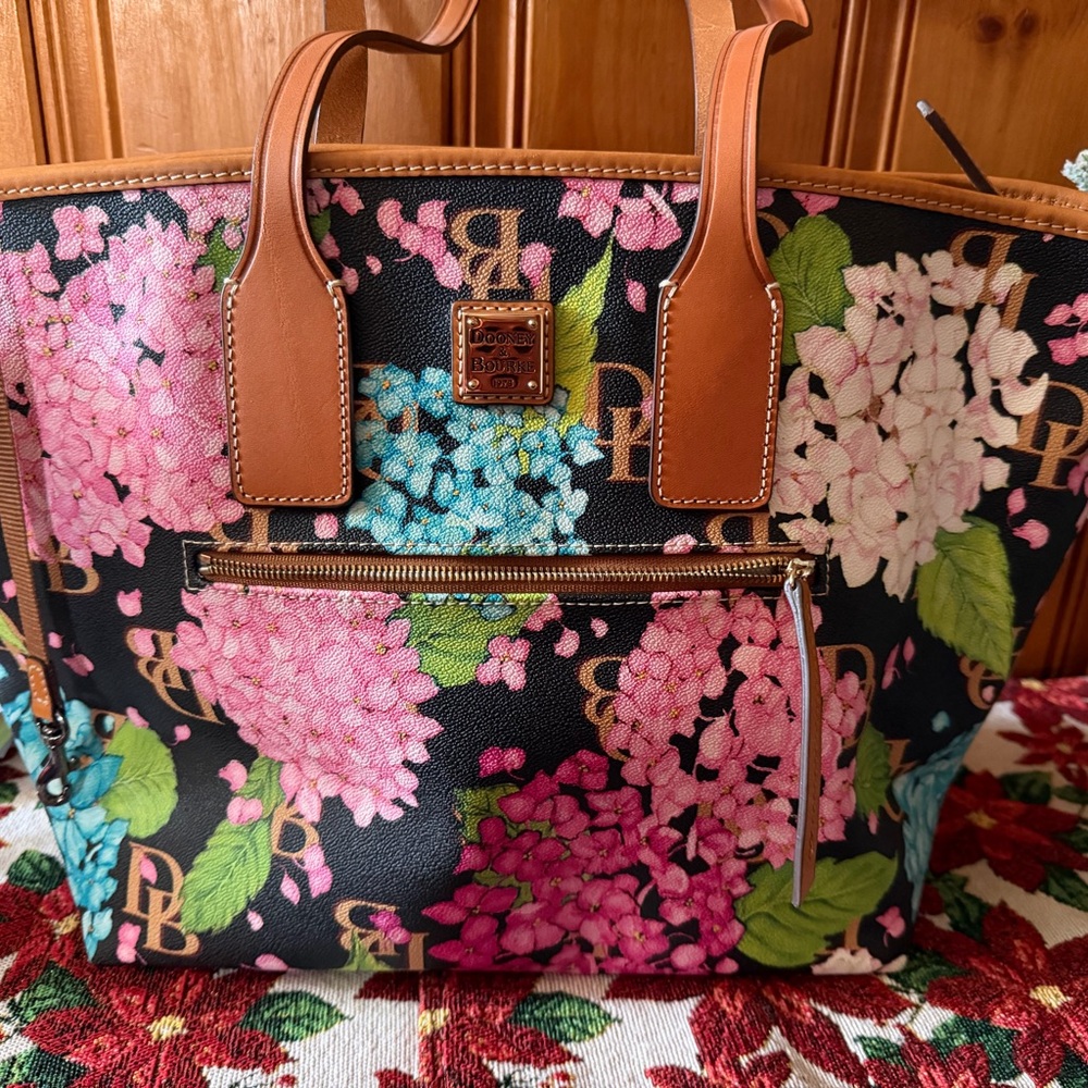 Dooney & Bourke Black Floral Tote